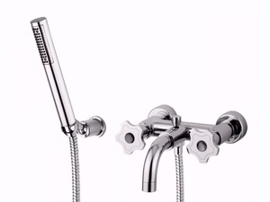 GIÒ CRYSTAL - GIÒ - F3601/S - 2 hole wall-mounted bathtub tap with hand shower - Tap by Rubinetteria Giulini