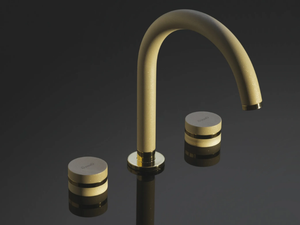 MYRING BEIGE GOLD - FMR0112A - 3 hole countertop washbasin tap - Tap by Rubinetteria Giulini