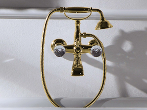 ODESSA CRYSTAL - F3900/S - Wall-mounted bathtub tap with hand shower - Tap by Rubinetteria Giulini