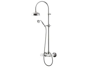 ODESSA CRYSTAL - F3907WC-S/S - Wall-mounted shower panel with overhead shower - Shower panel by Rubinetteria Giulini
