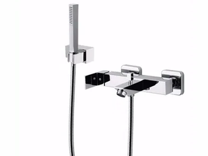 PABLOLUX - F9801-12 - 2 hole wall-mounted bathtub mixer with hand shower - Tap by Rubinetteria Giulini