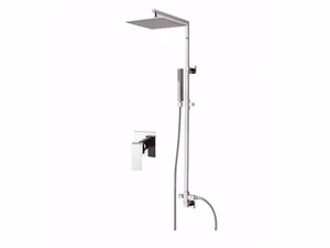PABLOLUX - F9815WC-SQ - Wall-mounted shower panel with hand shower with overhead shower - Shower panel by Rubinetteria Giulini