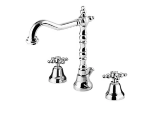 PARIGI - 7312A - 3 hole countertop washbasin tap with adjustable spout - Tap by Rubinetteria Giulini