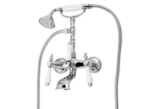 PRAGA - PRAGA CRYSTAL - F7500 - Wall-mounted bathtub tap with hand shower - Tap by Rubinetteria Giulini