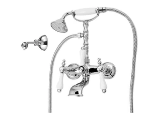 PRAGA - PRAGA CRYSTAL - F7501 - Wall-mounted bathtub tap with hand shower - Tap by Rubinetteria Giulini