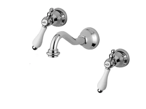 PRAGA - PRAGA CRYSTAL - F7523 - 3 hole wall-mounted washbasin tap - Tap by Rubinetteria Giulini