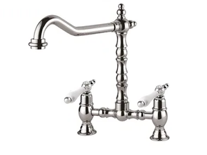 PRAGA - PRAGA CRYSTAL - F7537 - 2 hole countertop washbasin tap without waste - Tap by Rubinetteria Giulini