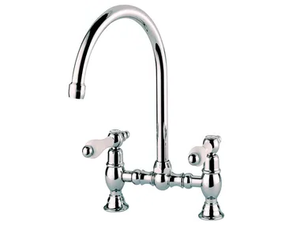 PRAGA - PRAGA CRYSTAL - F7537P - 2 hole countertop washbasin tap with adjustable spout - Tap by Rubinetteria Giulini