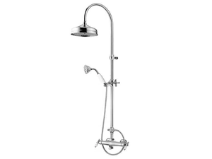 PRAGA - PRAGA CRYSTAL- F8209-PRWC-S - Wall-mounted thermostatic shower panel with hand shower - Shower panel by Rubinetteria Giulini