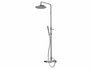 SURF - F5808SWC-S - Wall-mounted shower panel with hand shower with overhead shower - Shower panel by Rubinetteria Giulini
