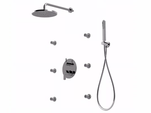 SURF - F5813-3KBS - Single handle shower mixer with overhead shower - Shower by Rubinetteria Giulini