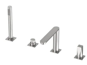 ALINE 49029 - Deck mounted stainless steel bathtub tap with swivel spout - Tap by Rubinetterie Frattini