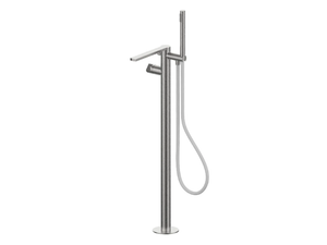BORGIA 89596 - Floor standing single handle stainless steel bathtub tap with hand shower - Tap by Rubinetterie Frattini