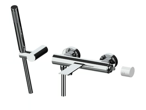 NARCISO S 78002S - Wall-mounted bathtub mixer with hand shower - Tap by Rubinetterie Frattini