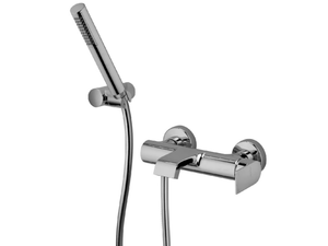 TOLOMEO 83002 - Wall-mounted bathtub mixer with hand shower - Tap by Rubinetterie Frattini