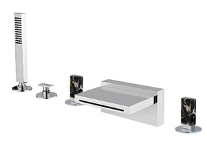 VITA DUE 53029ANP - Deck mounted waterfall bathtub tap with hand shower - Tap by Rubinetterie Frattini