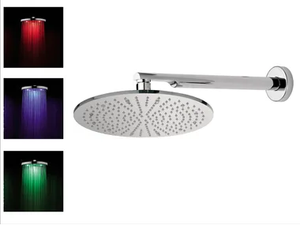 15L-NO - Wall-mounted overhead shower with arm with chromotherapy - Shower by Rubinetterie Mariani