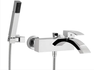 MARTE - Wall-mounted bathtub mixer with hand shower - Tap by Rubinetterie Mariani