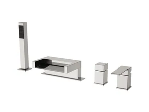 POLAR - Chrome-plated bathtub set with diverter and hand shower - Tap by Rubinetterie Mariani
