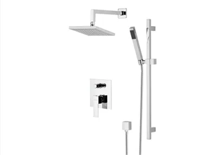 POLAR - Shower wallbar with diverter with hand shower with overhead shower - Shower by Rubinetterie Mariani