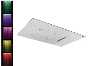 SQ0-L6 - LED built-in overhead shower with chromotherapy - Shower by Rubinetterie Mariani