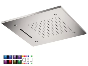 SQL-09 - LED 3-spray stainless steel overhead shower with chromotherapy - Shower by Rubinetterie Mariani