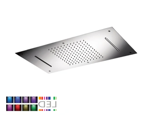 SRL-06 - LED built-in stainless steel overhead shower with chromotherapy - Shower by Rubinetterie Mariani