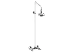 ITALICA 3283-301-314A-140 - Wall-mounted shower panel with overhead shower - Shower panel by RUBINETTERIE STELLA