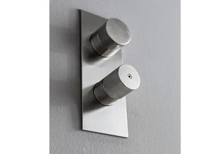 22MM - Stainless steel shower mixer with plate - Shower by Rubinetterie Treemme