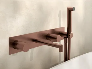 28MM - Wall-mounted steel bathtub set with diverter - Bathtub by Rubinetterie Treemme