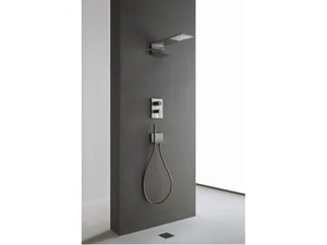 3.6 - Stainless steel shower set with overhead shower - Shower by Rubinetterie Treemme