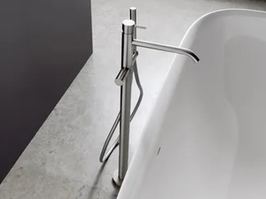 40MM - Floor standing stainless steel bathtub set with hand shower - Tap by Rubinetterie Treemme
