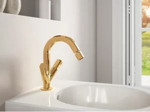 APPIA - 1 hole brass bidet mixer with swivel spout - Tap by Rubinetterie Treemme