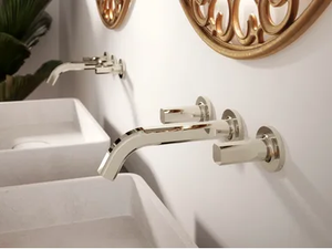 APPIA - 3 hole wall-mounted brass washbasin mixer - Tap by Rubinetterie Treemme