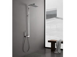 ARCHÈ - Wall-mounted shower panel with overhead shower - Shower panel by Rubinetterie Treemme