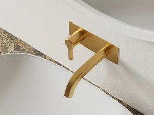 AURELIA - 2 hole wall-mounted brass washbasin mixer - Tap by Rubinetterie Treemme