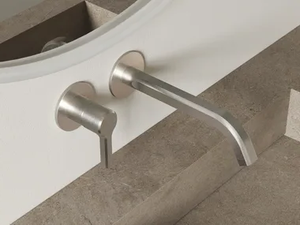 AURELIA - 2 hole wall-mounted brass washbasin mixer - Tap by Rubinetterie Treemme
