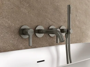 AURELIA - 4 hole brass bathtub set with hand shower - Tap by Rubinetterie Treemme