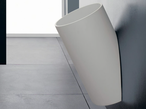 BLOK - Wall-mounted round Cristalplant® washbasin - Washbasin by Rubinetterie Treemme