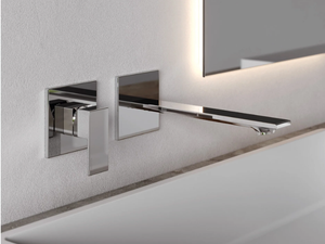 Q30 - Wall-mounted single handle brass washbasin tap - Tap by Rubinetterie Treemme