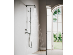 T30 - Recessed brass shower set with overhead shower - Shower by Rubinetterie Treemme