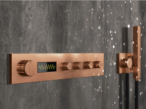 W-70S - Recessed brass shower set with plate - Shower by Rubinetterie Treemme