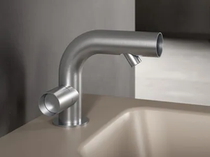 WATERTUBE - Countertop stainless steel bidet mixer with swivel spout - Tap by Rubinetterie Treemme