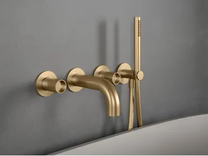 WATERTUBE - Recessed single handle steel bathtub mixer - Tap by Rubinetterie Treemme