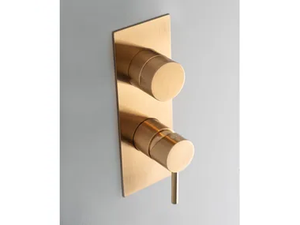 X-CHANGE_MONO - Brass shower mixer with diverter with plate - Shower by Rubinetterie Treemme