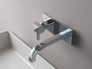 X-CHANGE_MONO - Wall-mounted single handle brass washbasin mixer - Tap by Rubinetterie Treemme