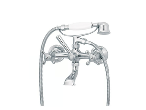 1920-1921 - 2 hole wall-mounted bathtub mixer with hand shower - Tap by RVB