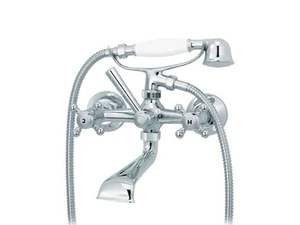 1920-1921 - 2 hole wall-mounted bathtub mixer with hand shower - Tap by RVB