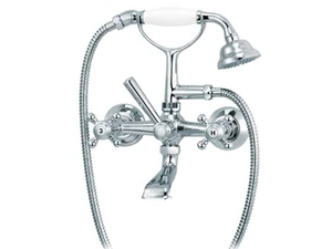 1920-1921 - 2 hole wall-mounted bathtub mixer with hand shower - Tap by RVB