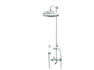 1920-1921 - Wall-mounted brass shower panel with hand shower - Shower panel by RVB